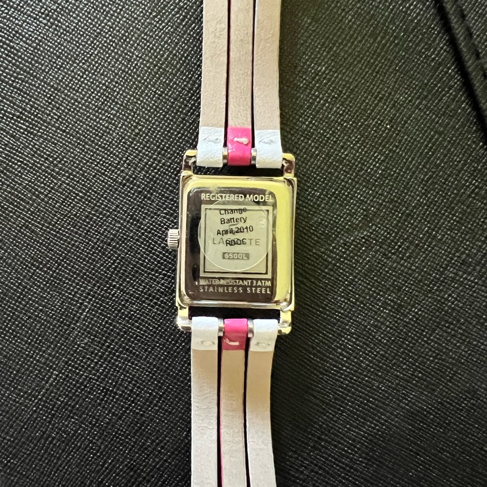 Lacoste New Vintage Pink and White Watch - Picture 7 of 7